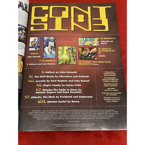 Heavy Metal Magazine Vol. 13 #3 Fall 1999 Special Edition Adult Illustration - Picture 5 of 10